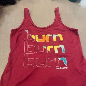 Burn boot camp cute tank with open back